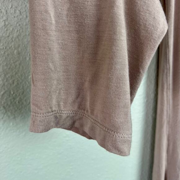 LOGO by Lori Goldstein Medium 3/4 Sleeve V-Neck Swing Tunic Top w/ Cowl Pockets - Picture 5 of 7